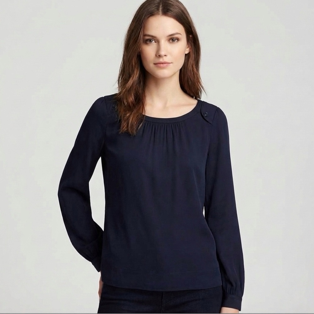 TORY BURCH . Long Sleeve Silk Top